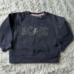 🍄2T AC⚡️DC 2022 gray sweatshirt with silver sequins, boy or girl
